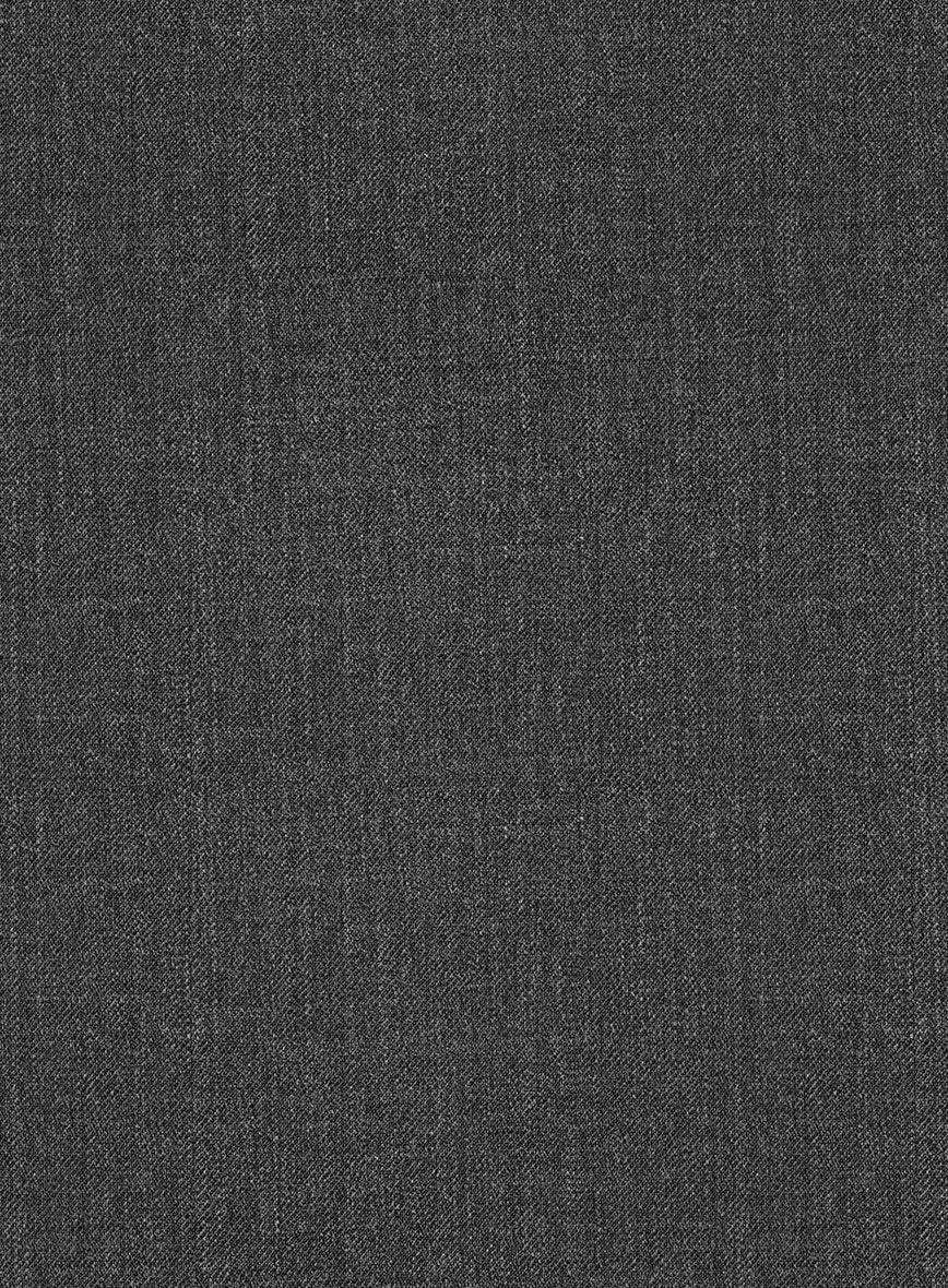 Napolean Stretch Dark Gray Wool Tuxedo Suit - StudioSuits