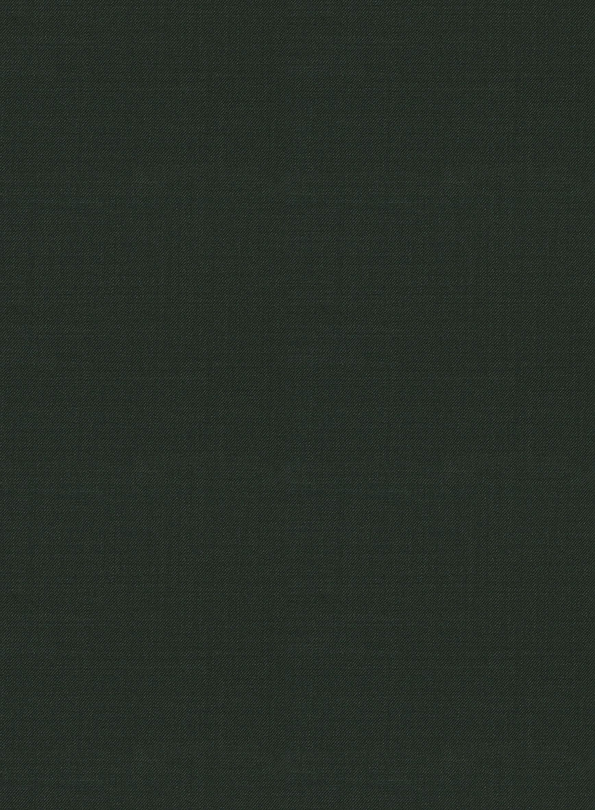 Napolean Stretch Dark Green Wool Highland Trouser - StudioSuits