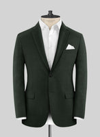 Napolean Stretch Dark Green Wool Jacket - StudioSuits