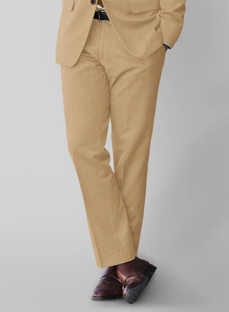Napolean Stretch Dark Khaki Wool Pants - StudioSuits