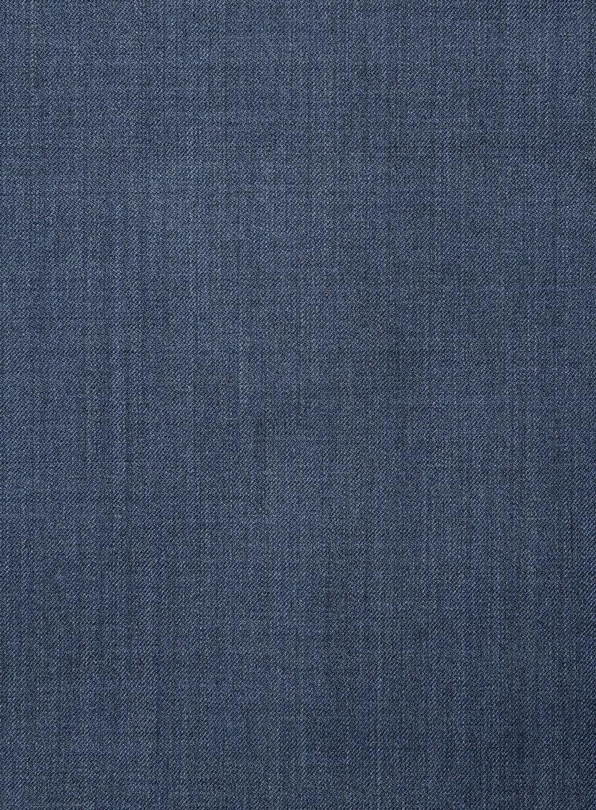 Napolean Stretch Imperial Blue Wool Pants - StudioSuits