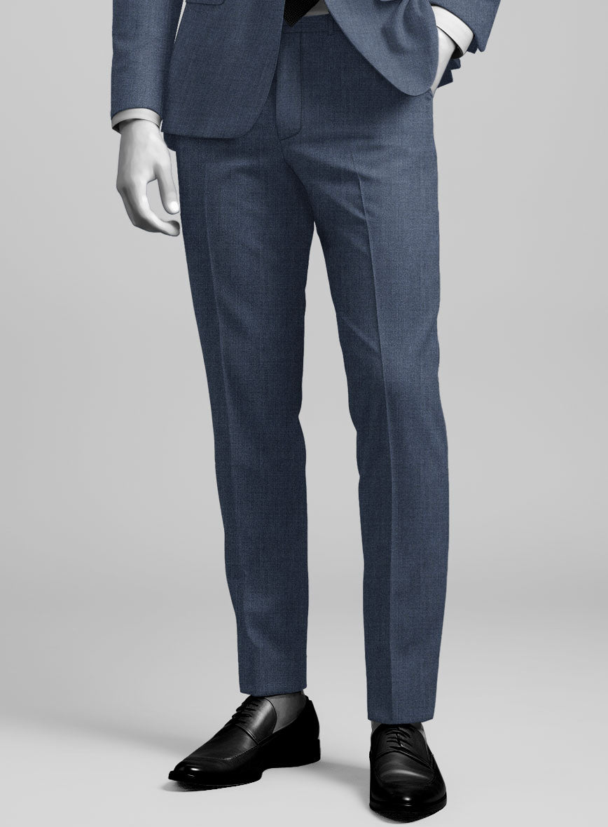 Napolean Stretch Imperial Blue Wool Suit - StudioSuits