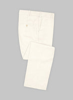 Napolean Stretch Ivory Wool Pants - StudioSuits