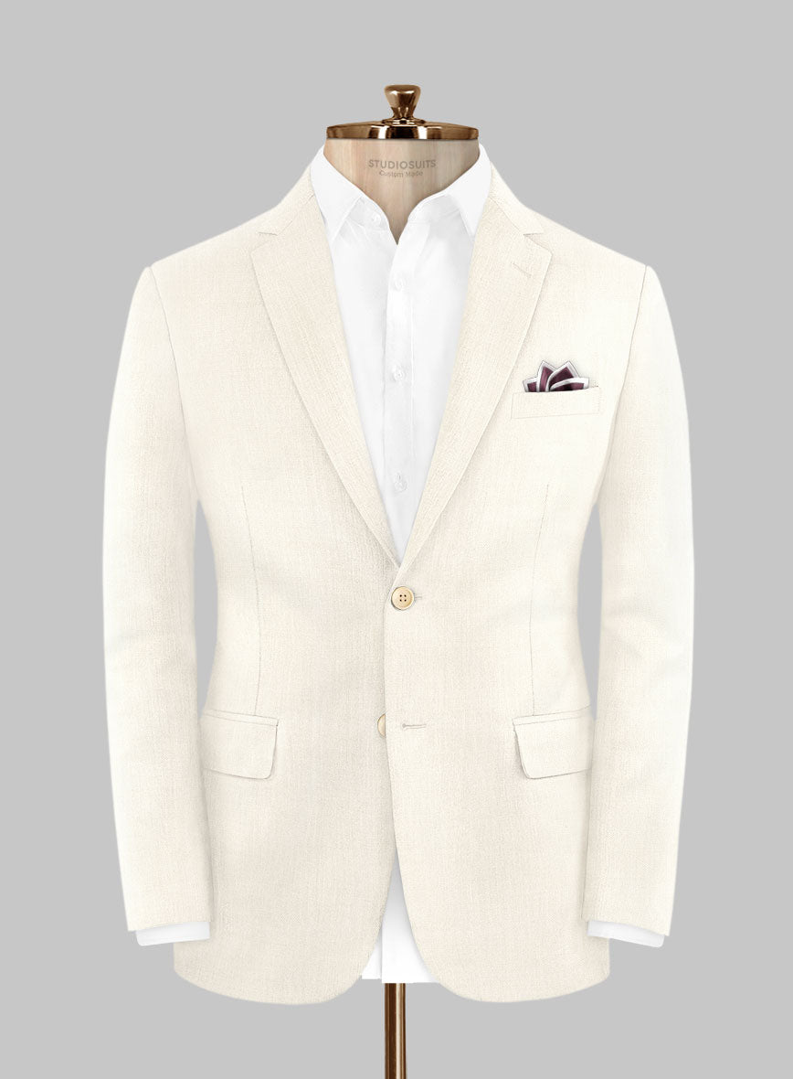 Napolean Stretch Ivory Wool Suit - StudioSuits