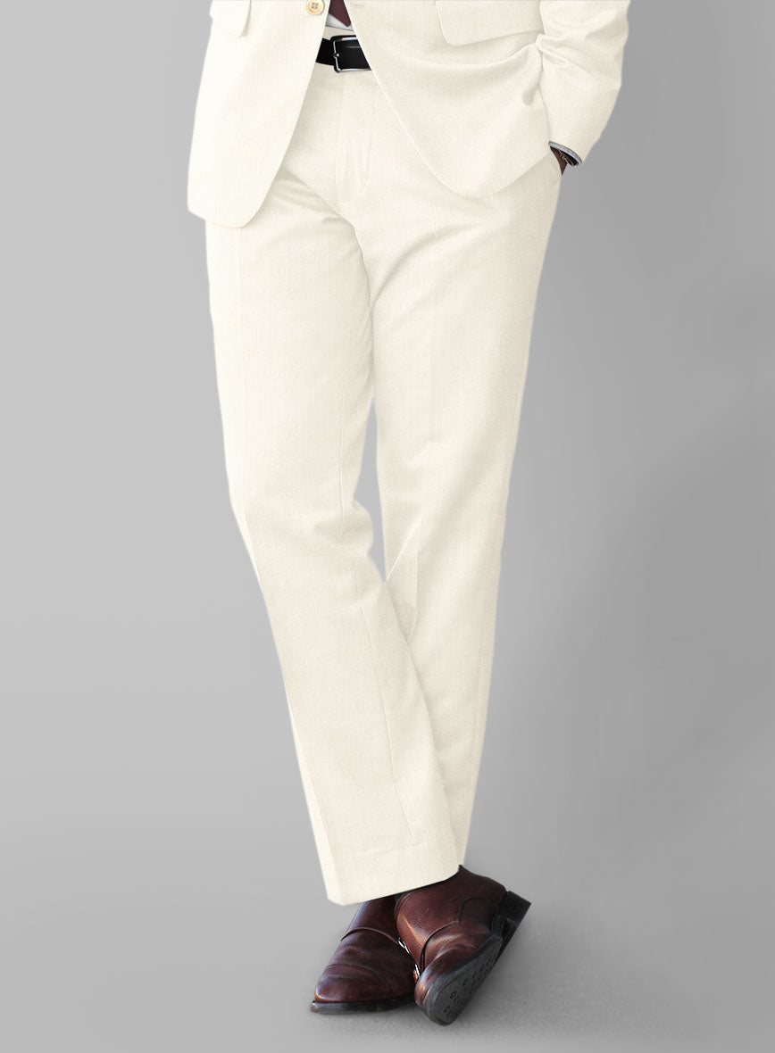 Napolean Stretch Ivory Wool Suit - StudioSuits