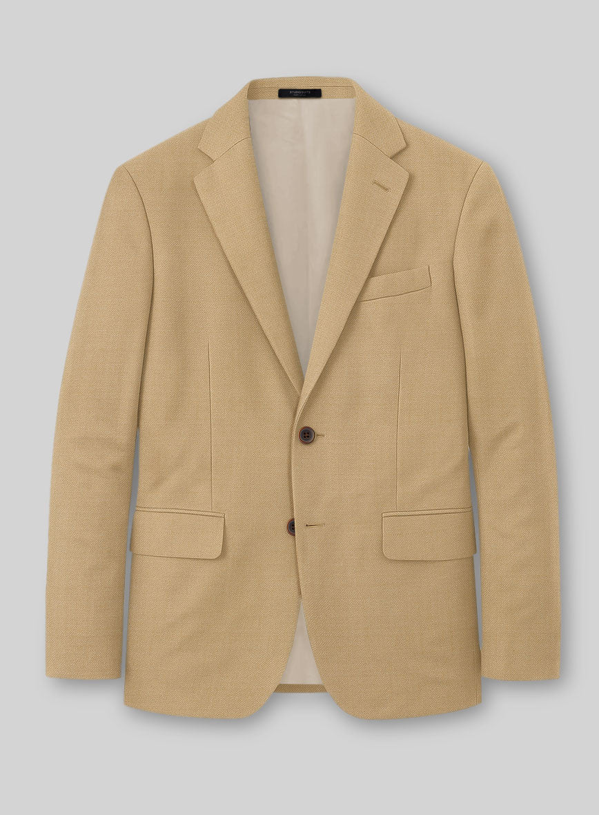 Napolean Stretch Khaki Wool Jacket - StudioSuits