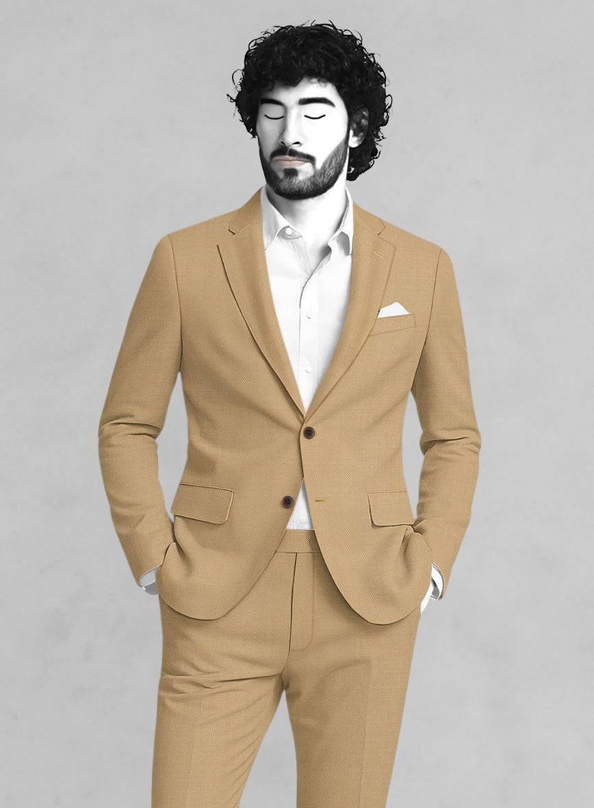 Napolean Stretch Khaki Wool Jacket - StudioSuits