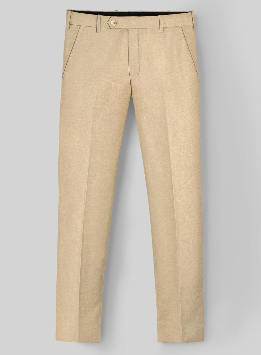 Napolean Stretch Khaki Wool Pants - StudioSuits