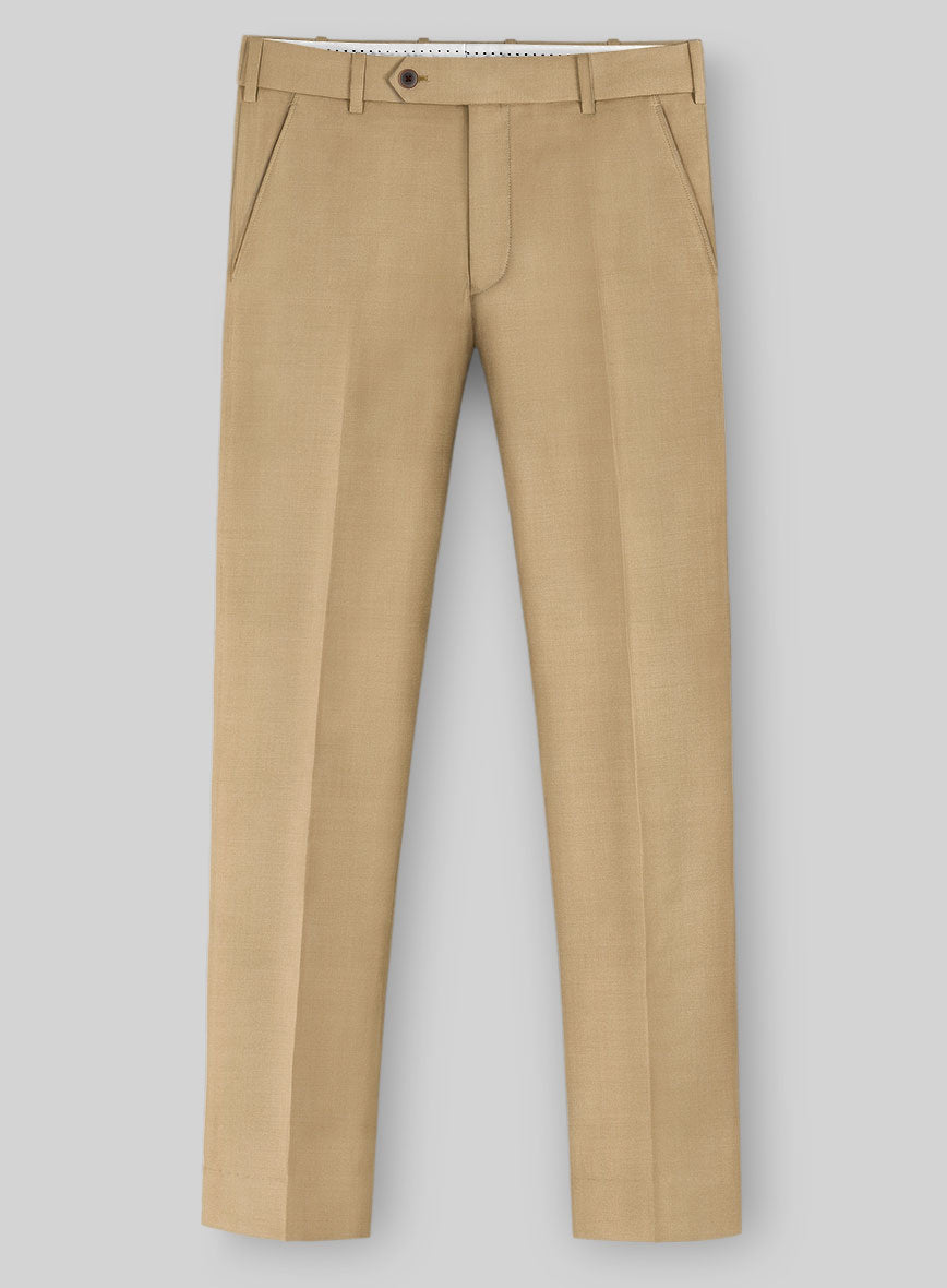 Napolean Stretch Khaki Wool Pants - StudioSuits