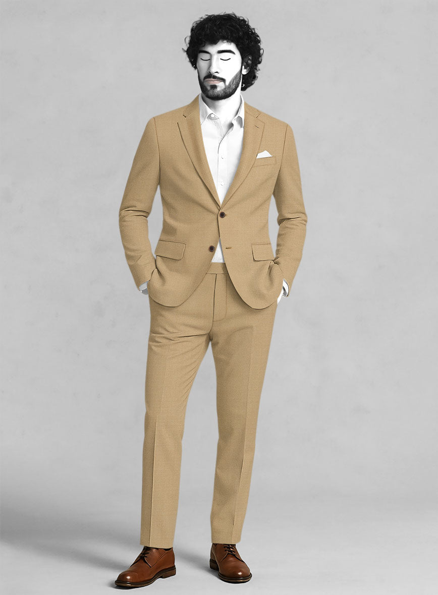 Napolean Stretch Khaki Wool Suit - StudioSuits