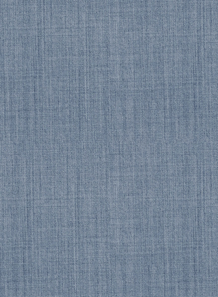 Napolean Stretch Light Blue Wool Pants - StudioSuits
