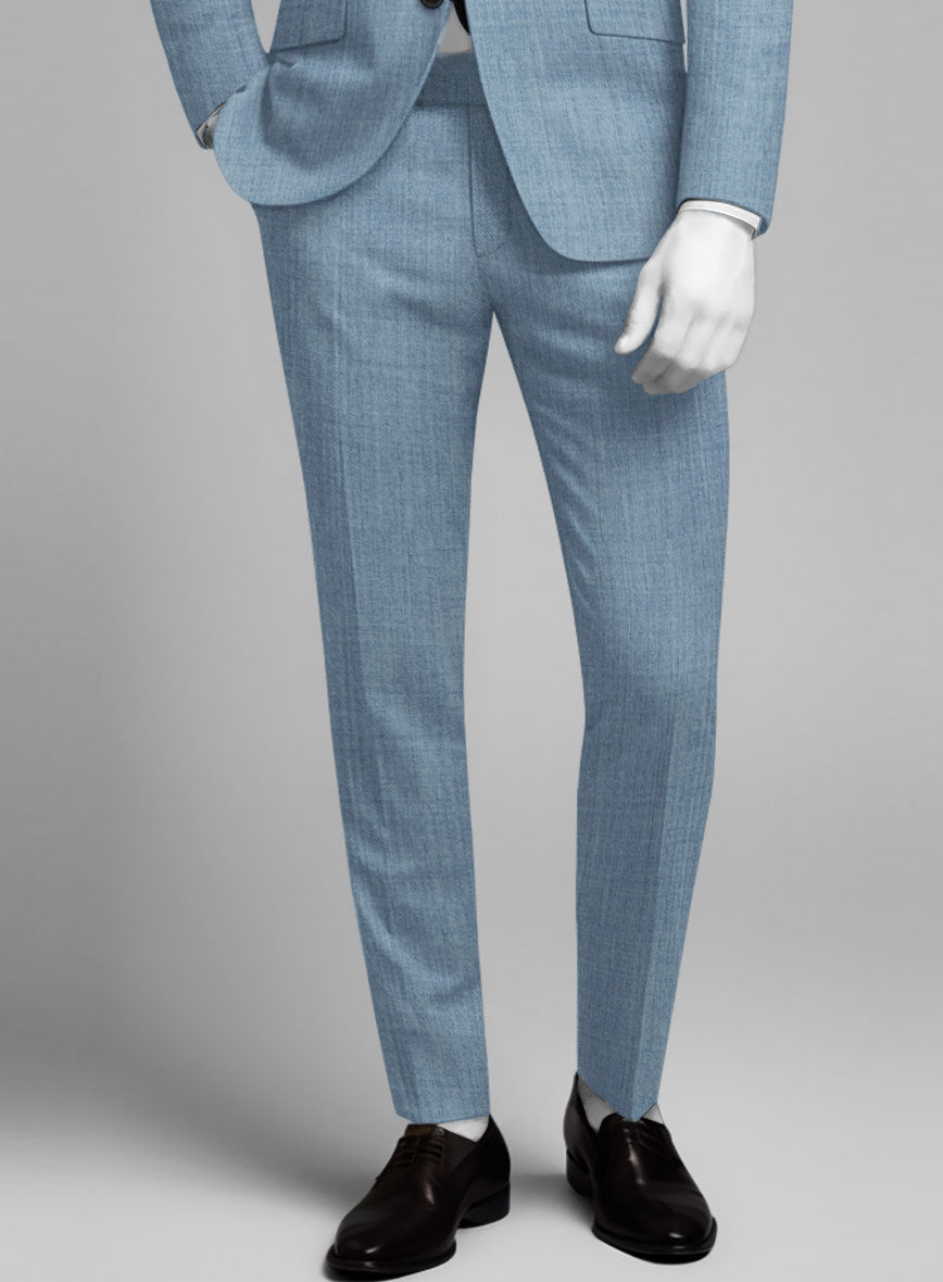Napolean Stretch Light Blue Wool Suit - StudioSuits