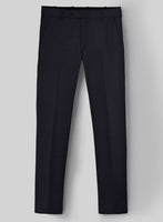 Napolean Stretch Navy Blue Wool Pants - StudioSuits