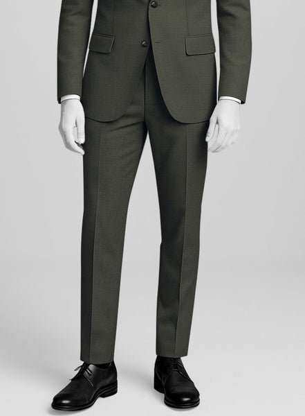 Napolean Stretch Olive Green Wool Pants – StudioSuits