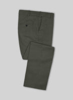 Napolean Stretch Olive Green Wool Pants - StudioSuits