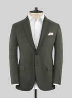 Napolean Stretch Olive Green Wool Suit - StudioSuits