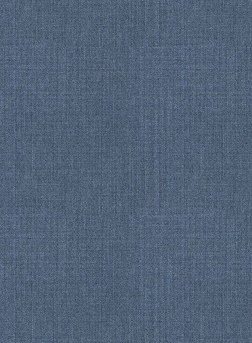 Napolean Stretch Pacific Blue Wool Pants - StudioSuits