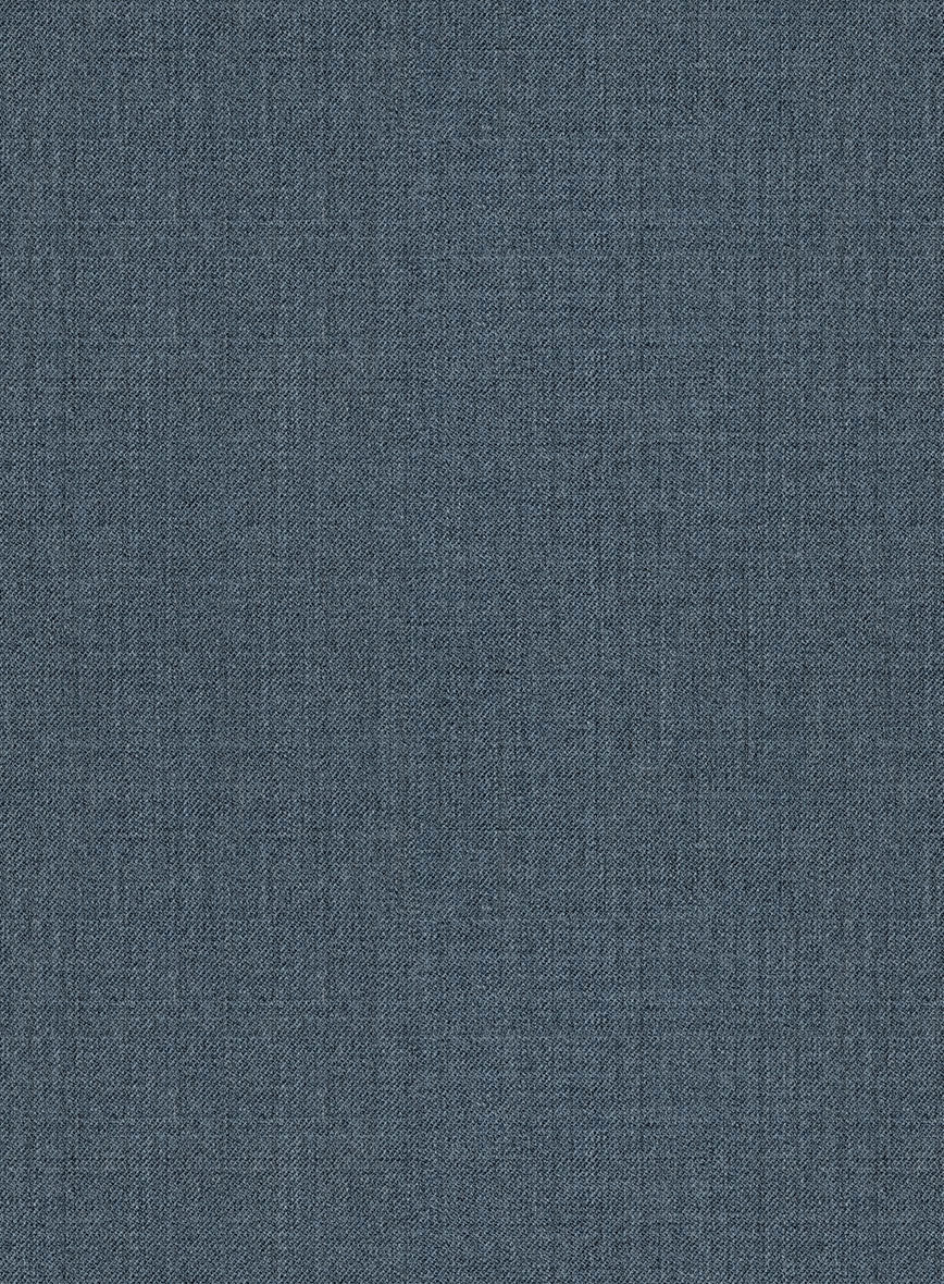 Napolean Stretch Pacific Blue Highland Wool Trousers - StudioSuits