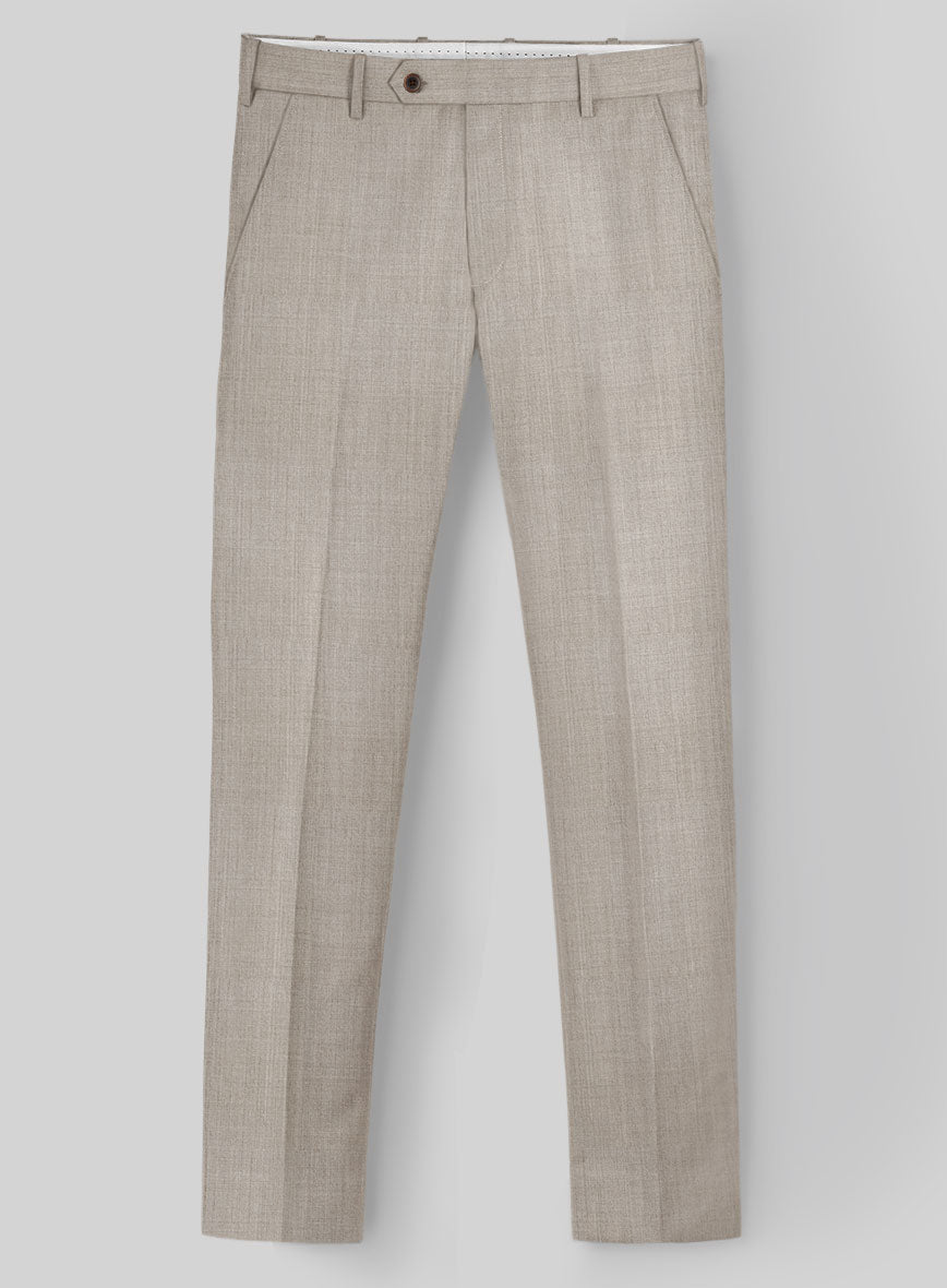 Napolean Stretch Pale Brown Wool Suit - StudioSuits