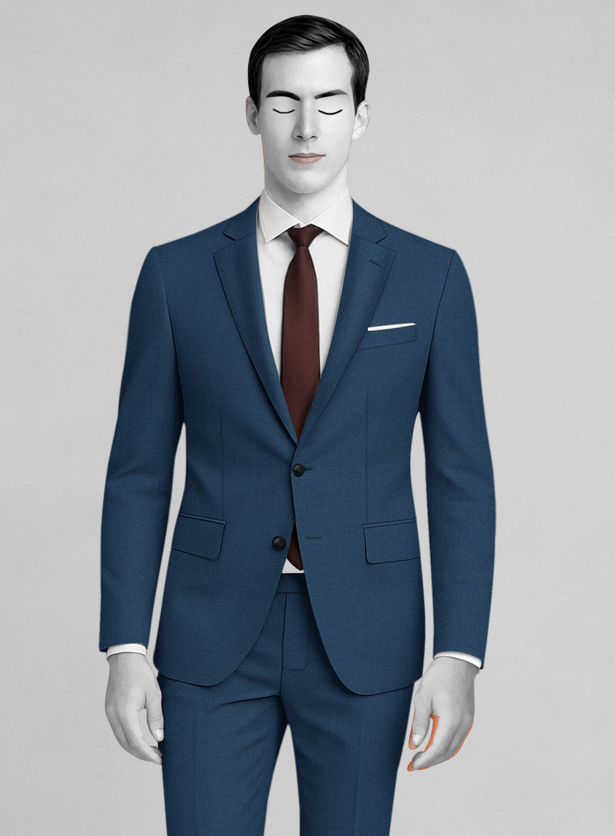 Napolean Stretch Powder Blue Wool Jacket - StudioSuits