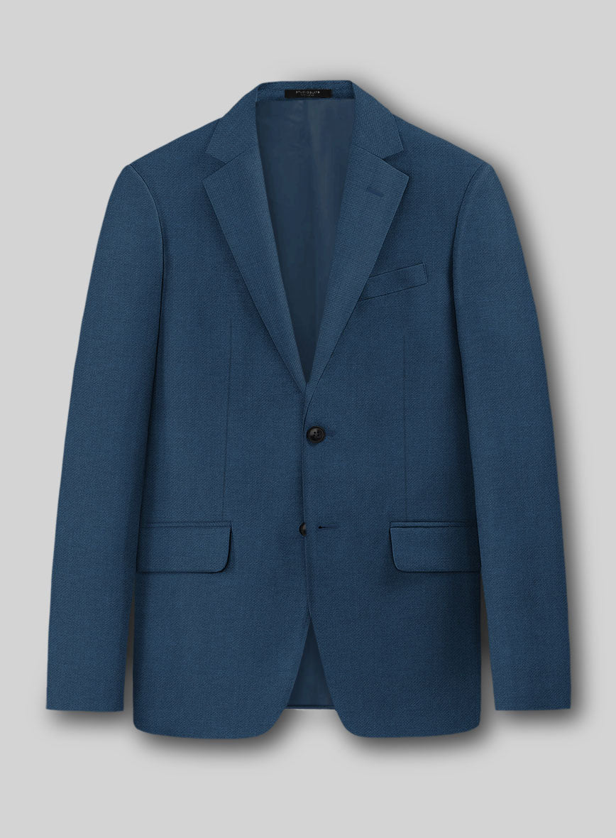 Napolean Stretch Powder Blue Wool Jacket - StudioSuits