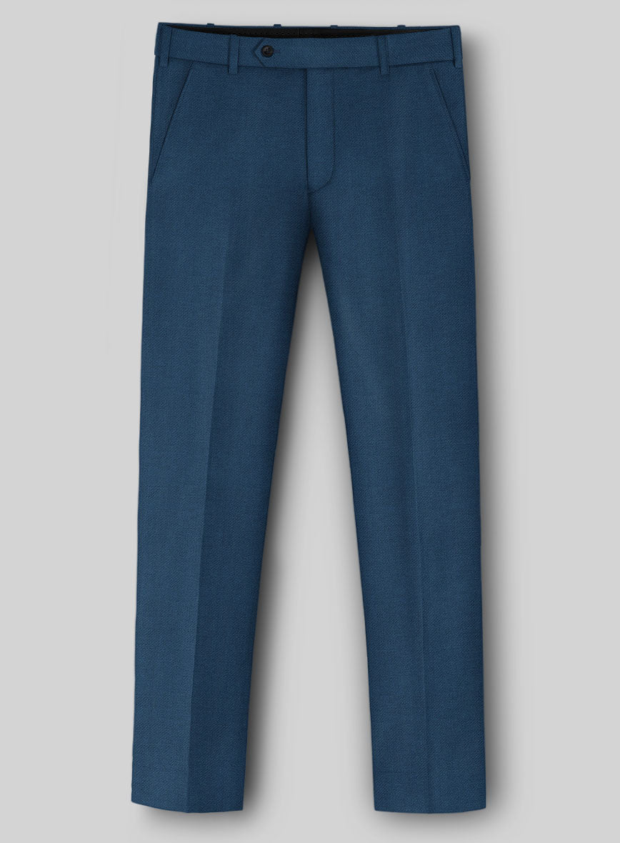 Napolean Stretch Powder Blue Wool Pants - StudioSuits