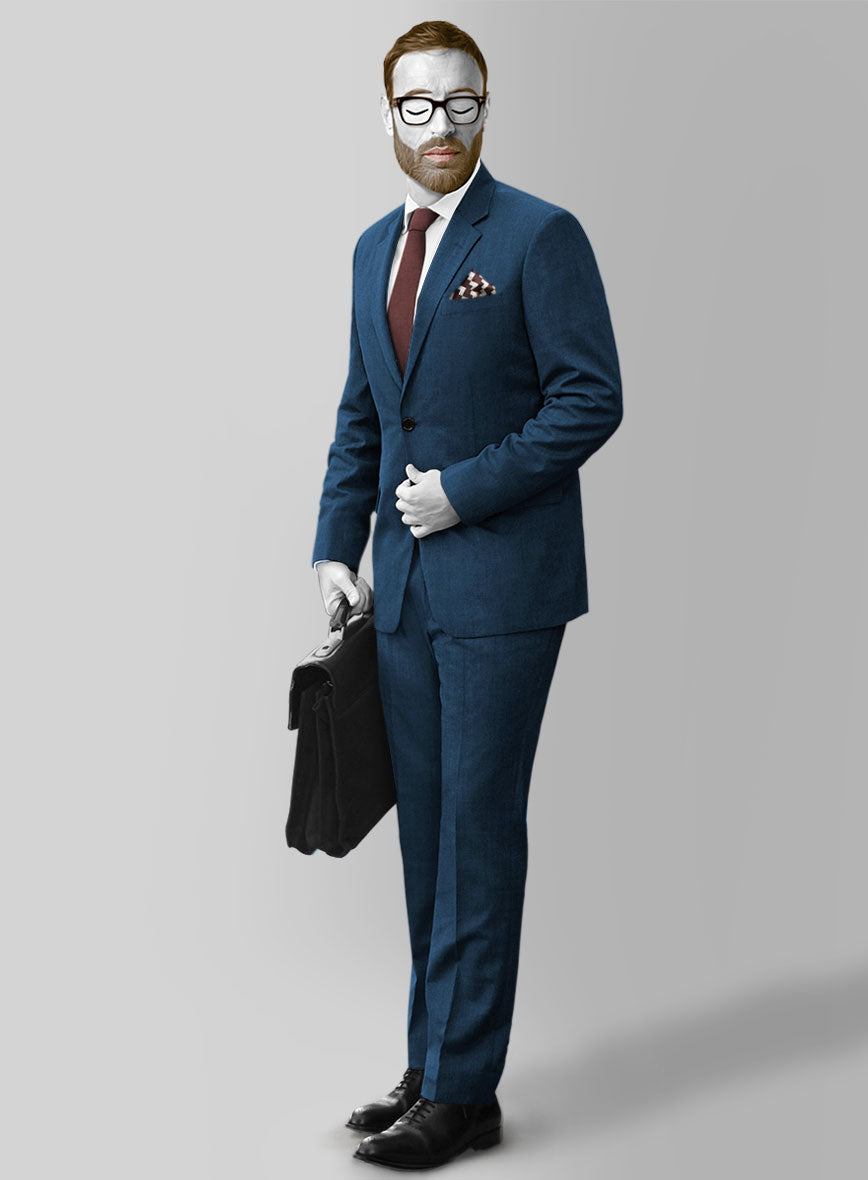 Napolean Stretch Powder Blue Wool Suit - StudioSuits