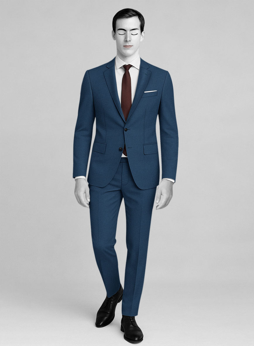 Napolean Stretch Powder Blue Wool Suit - StudioSuits