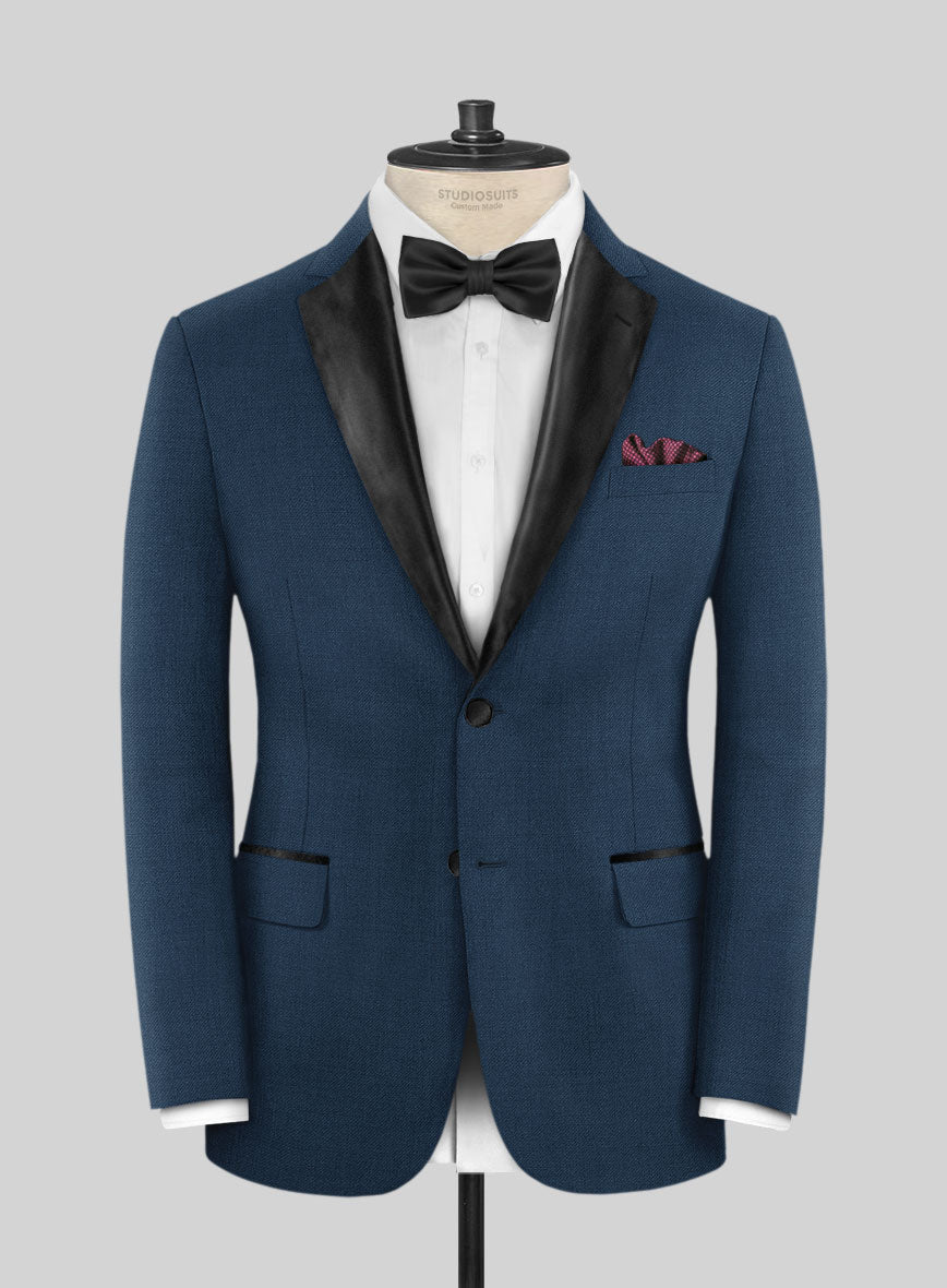 Napolean Stretch Powder Blue Wool Tuxedo Suit – StudioSuits