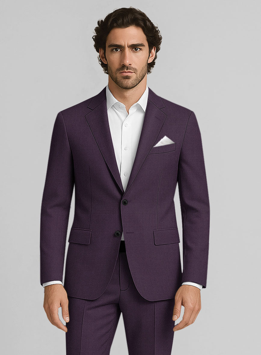Napolean Stretch Purple Wool  Jacket - StudioSuits