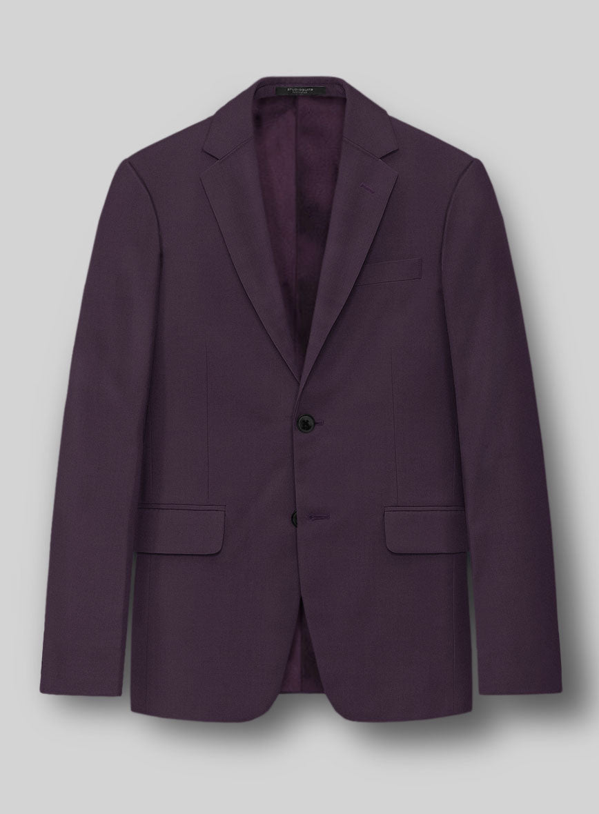 Napolean Stretch Purple Wool  Jacket - StudioSuits
