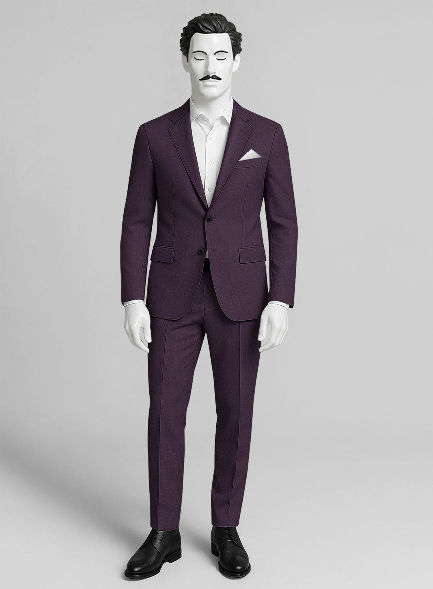 Napolean Stretch Purple Wool Suit - StudioSuits