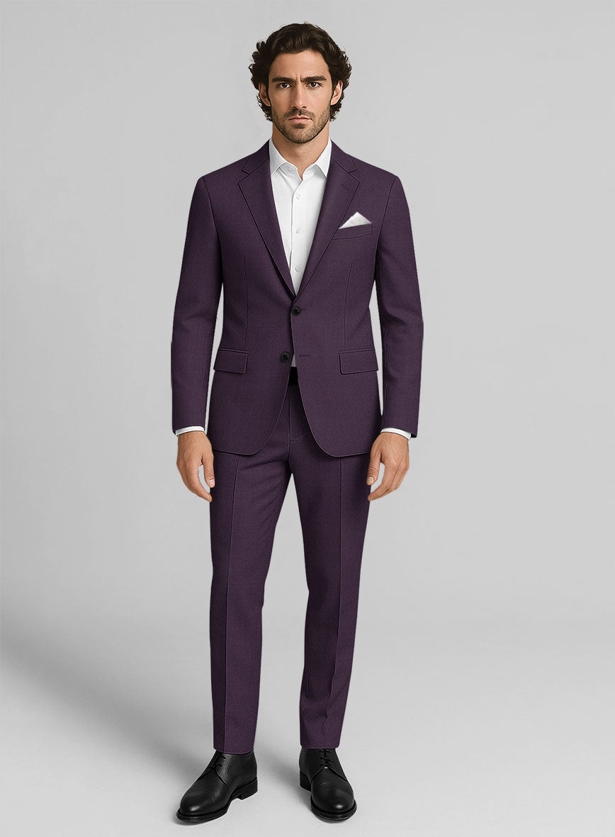 Napolean Stretch Purple Wool Suit - StudioSuits