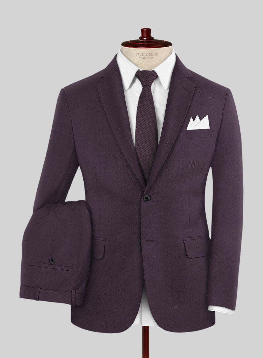 Napolean Stretch Purple Wool Suit - StudioSuits