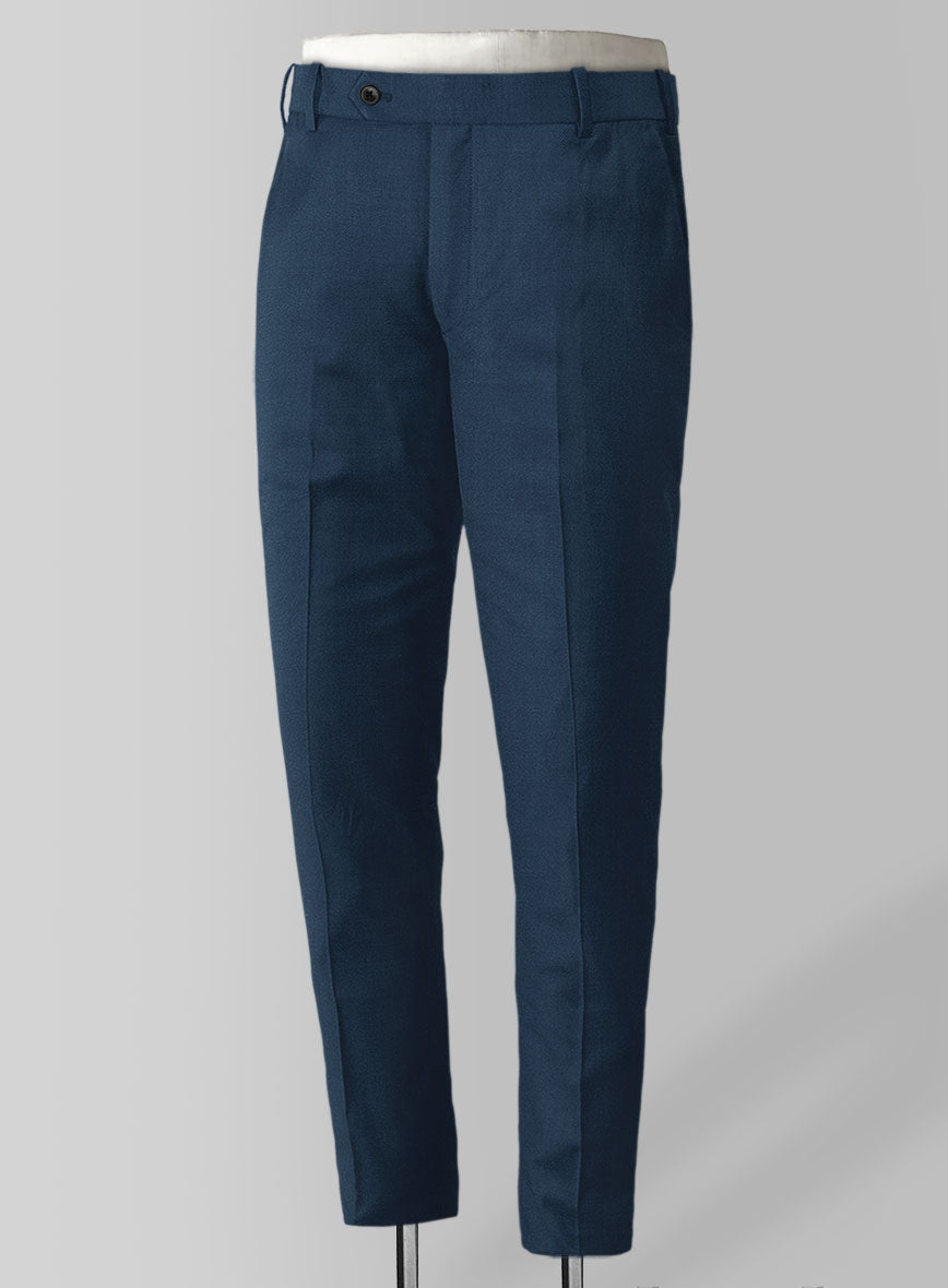 Napolean Stretch Powder Blue Wool Pants - StudioSuits