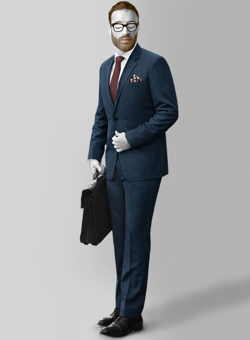 Napolean Stretch Powder Blue Wool Suit - StudioSuits