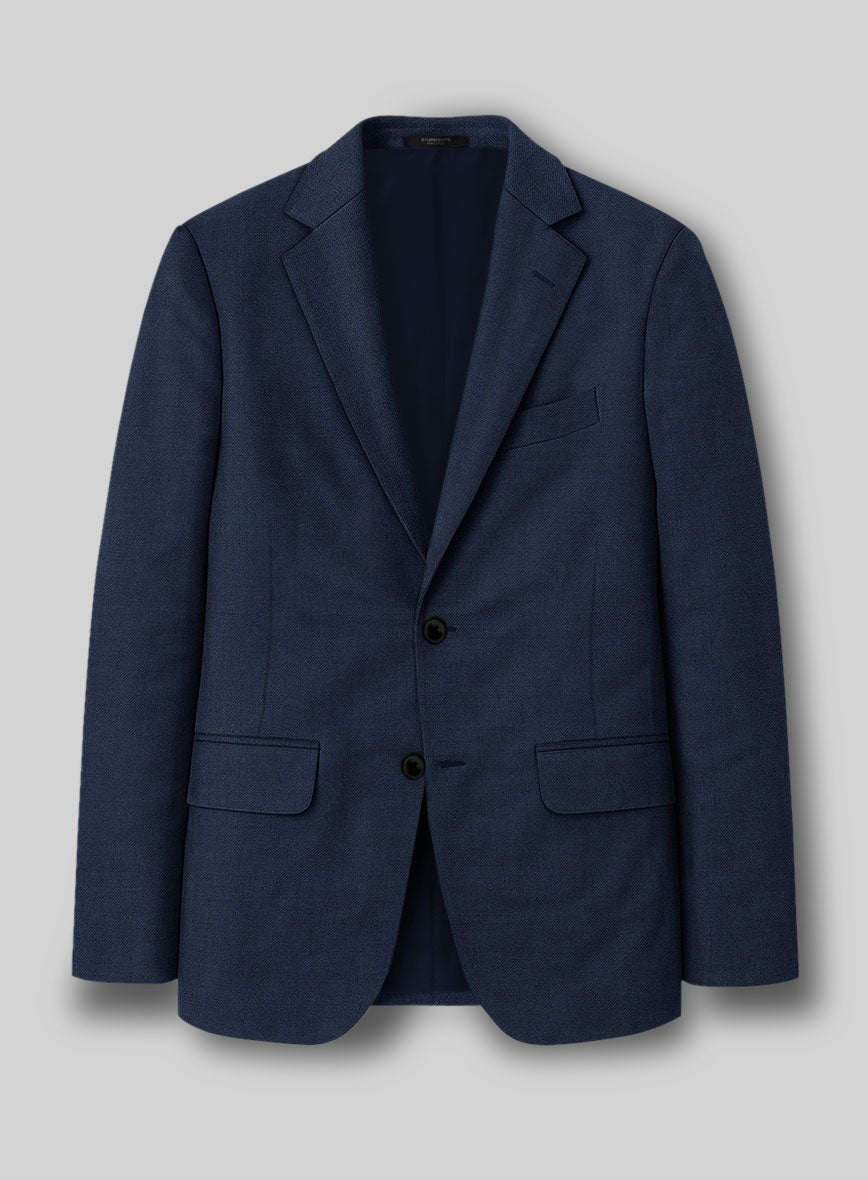 Napolean Stretch Royal Blue Wool Jacket - StudioSuits