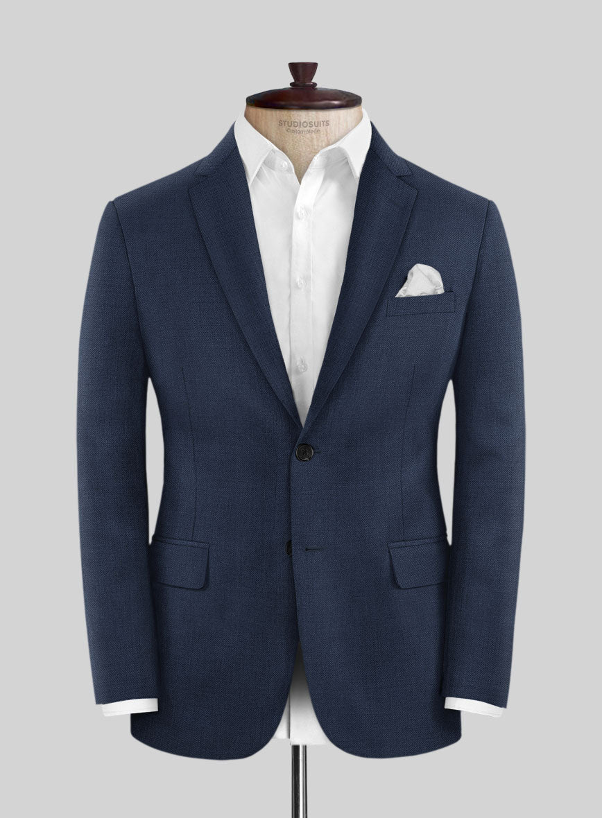 Napolean Stretch Royal Blue Wool Jacket - StudioSuits