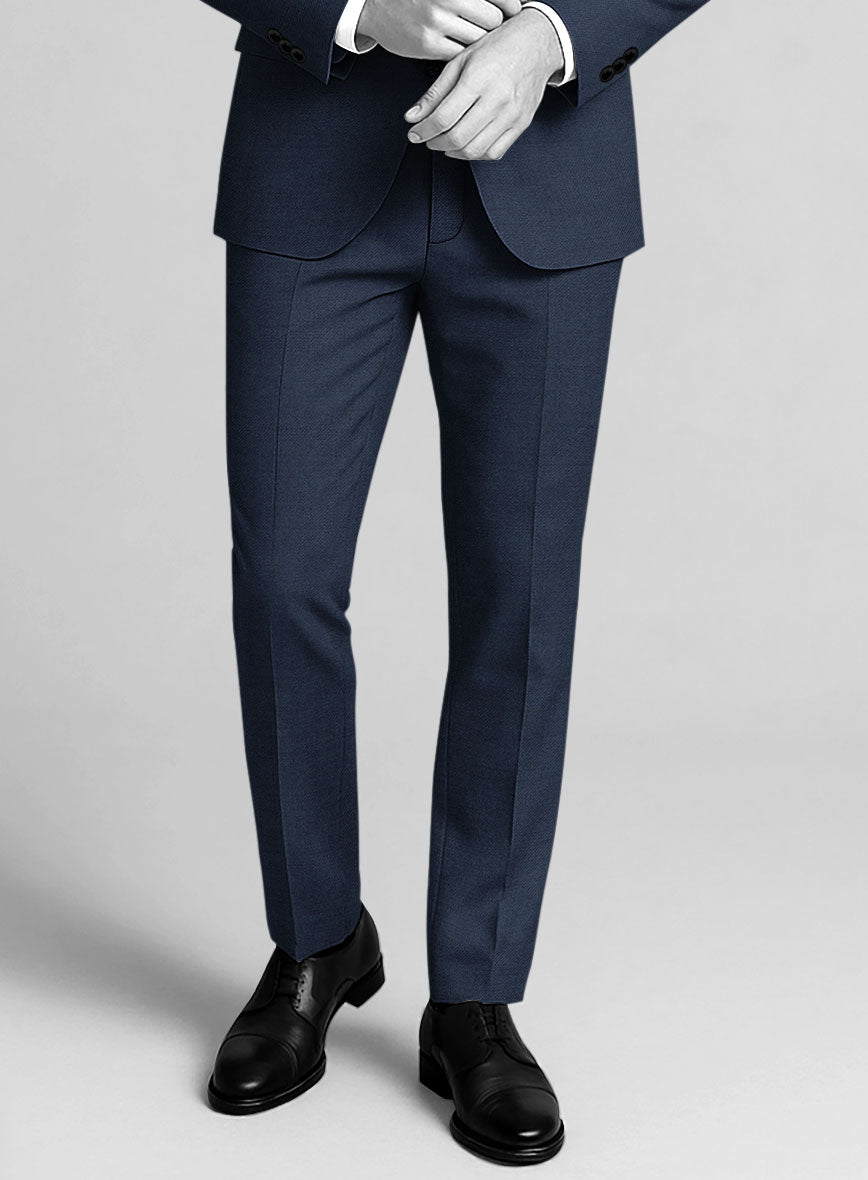 Napolean Stretch Royal Blue Wool Pants - StudioSuits
