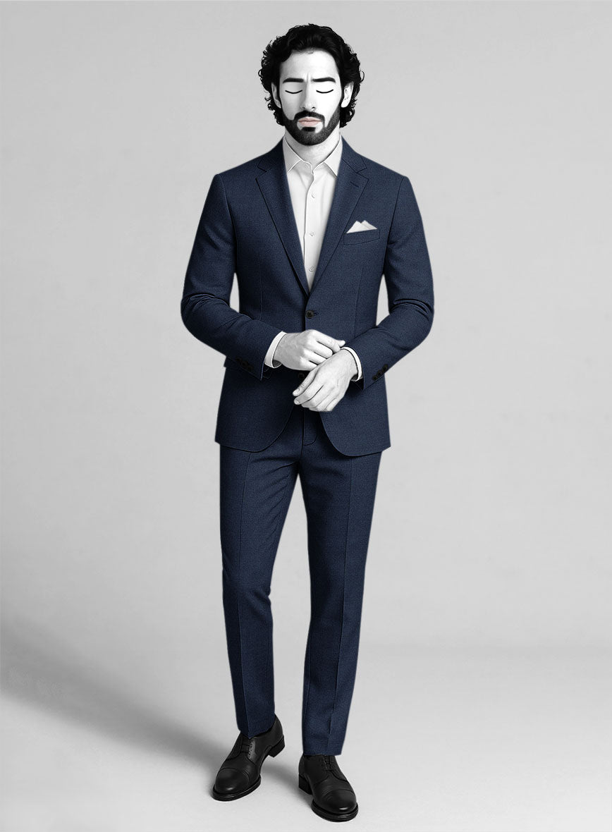 Napolean Stretch Royal Blue Wool Suit - StudioSuits