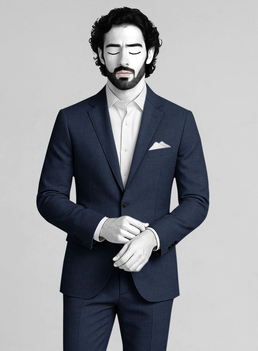 Napolean Stretch Royal Blue Wool Suit - StudioSuits