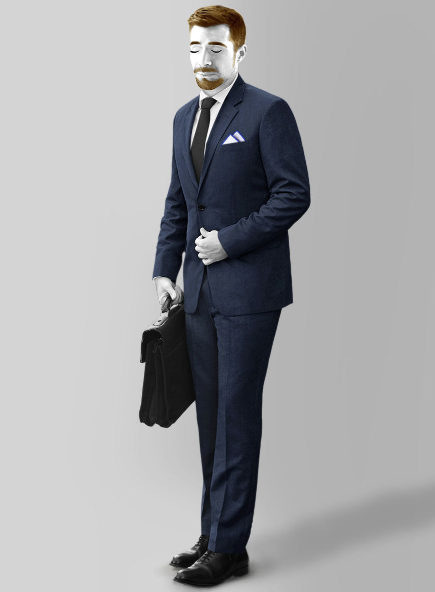 Napolean Stretch Royal Blue Wool Suit - StudioSuits