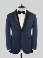 Napolean Stretch Royal Blue Wool Tuxedo Jacket - StudioSuits