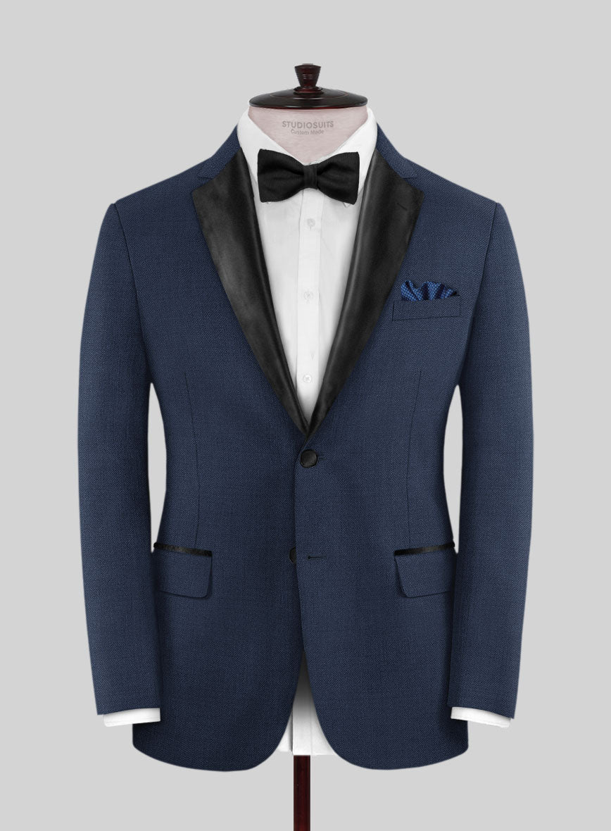 Napolean Stretch Royal Blue Wool Tuxedo Suit - StudioSuits