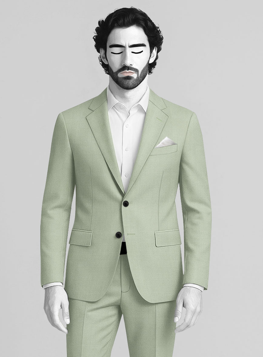 Napolean Stretch Sage Green Wool Jacket - StudioSuits