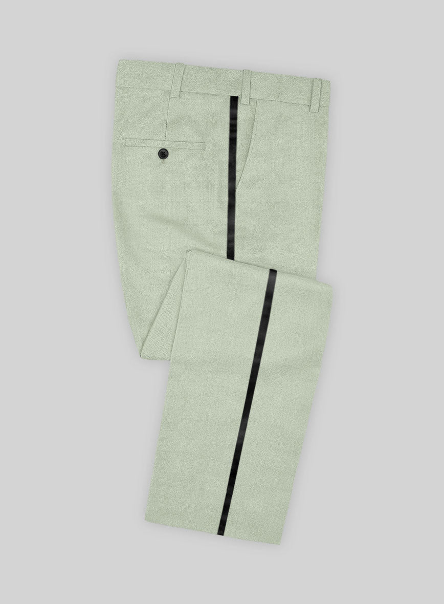 Napolean Stretch Sage Green Wool Tuxedo Suit - StudioSuits