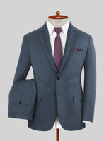 Napolean Stretch Space Blue Wool Suit - StudioSuits