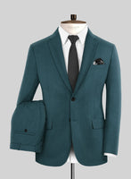 Napolean Stretch Teal Blue Wool Suit - StudioSuits