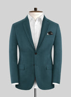 Napolean Stretch Teal Blue Wool Suit - StudioSuits