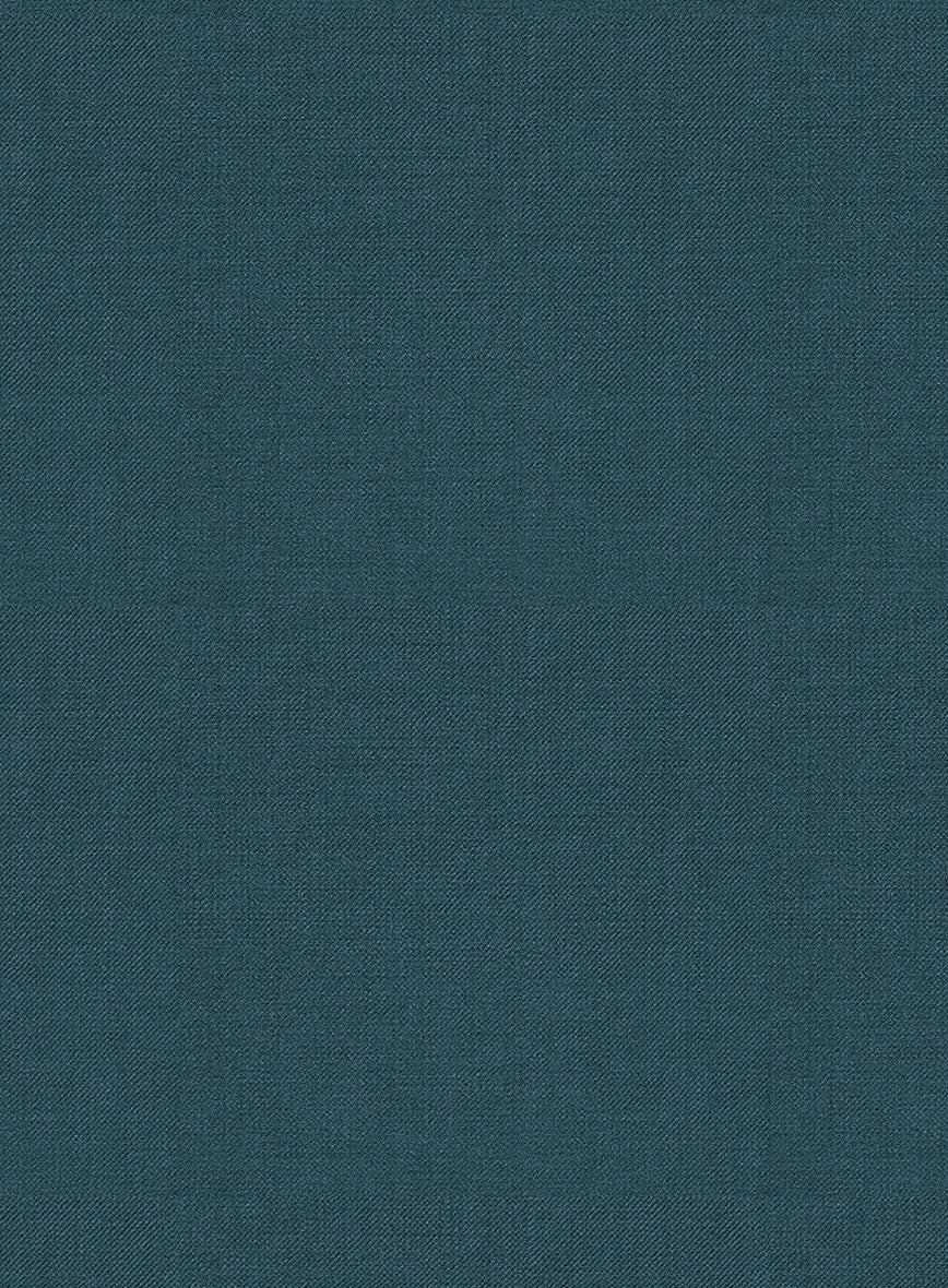 Napolean Stretch Teal Blue Wool Tuxedo Suit - StudioSuits